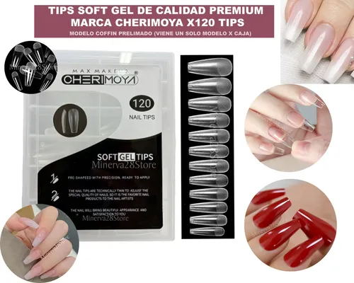 Kit Tips Soft Gel, Press Gel, Ultrabond, Base Coat Cherimoya