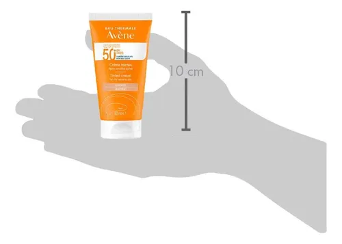 Avene Protector Solar Fps50 Crema Facial Con Color Pieles Secas Sensibles