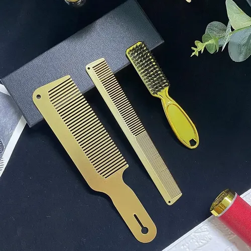 Peine De Acero Inoxidable Para Barbería &re