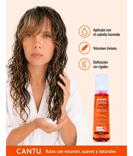 Crema Activadora Rizos Cantu + Mousse Volumen Kit Definicion