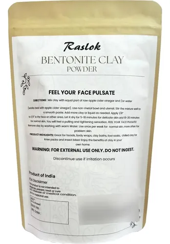 Arcilla De Bentonite Natural Raslok 100g