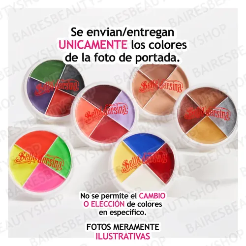 Paletas Maquillaje Cremoso Artístico Bella Dersina Pack X5