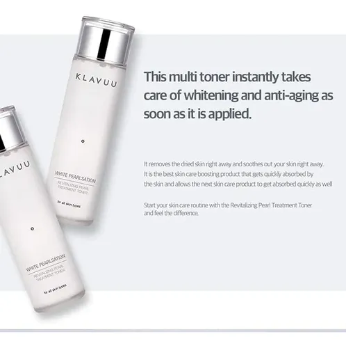 Leche Hidratante Toner Klavu Pearlation Con Extracto De Perl