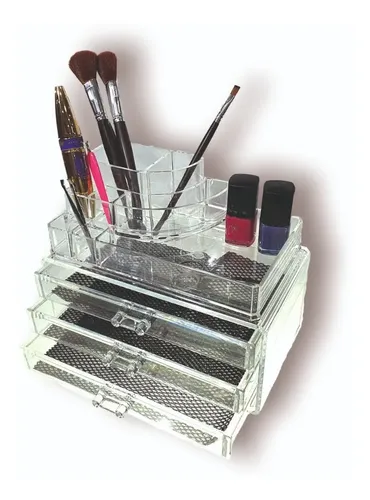 Organizador Maquillaje O Libreria Acrilico Cajonera 3 Nivel