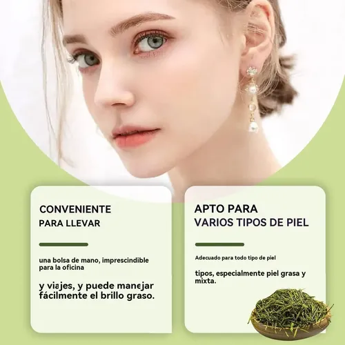 Papel Absorvente De Óleo De Chá Verde Fresco 100 Unidades