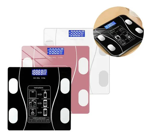 Balanza Digital de Baño Personas hasta 180 kg color Cromada