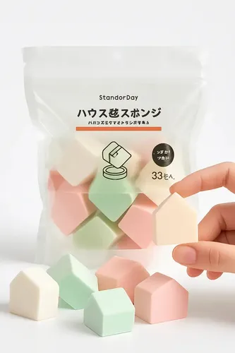 Kit X33 Esponjas Facial Para Maquillaje Celulosa Piel Color Tamaño De La Esponja Mini