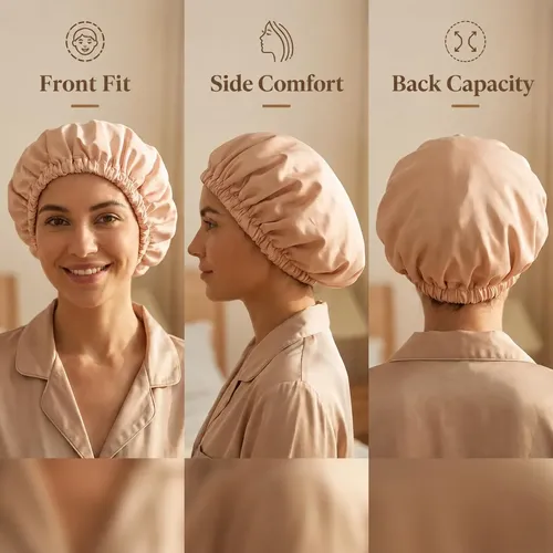 Gorro De Baño Impermeable Satén Grande Para Rulos