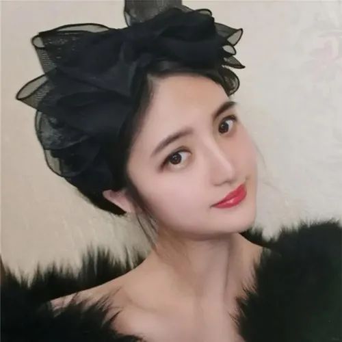 Accesorios Para El Cabello Para Mujer Con Lazo Negro De Punt
