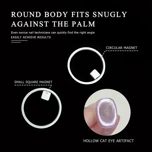 1, Nuevo Estilo Nail Art Evil Cult Hollow Cat-eye Magnet,