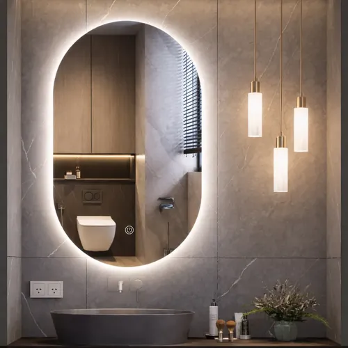Espejo Luz Led Touch 60 X 85 Pastilla Para Baño Accesorios