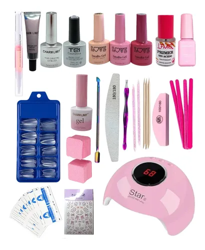 Kit Inicial Soft Gel Esmaltado Semipermanente Cabina 36w 85p