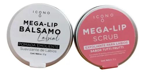 Kit Balsamo Y Exfoliante Labial Mega-lip Icono