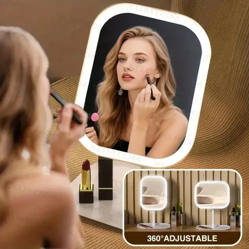 Espejo De Maquillaje Con Luz Led Usb Y Control Táctil 3 Colo