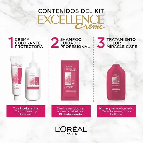 Kit Tintura L’oréal París Excellence Creme Para Rubio Tono 121 rubio ultra claro ceniza