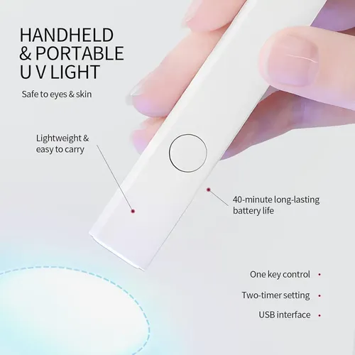 Lámpara Uv Led Portátil Para Uñas Gel Secado Rápido