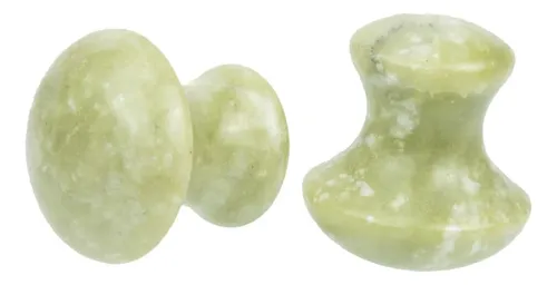 Set de Rodillos de Jade Natural para Masaje Facial y Ocular