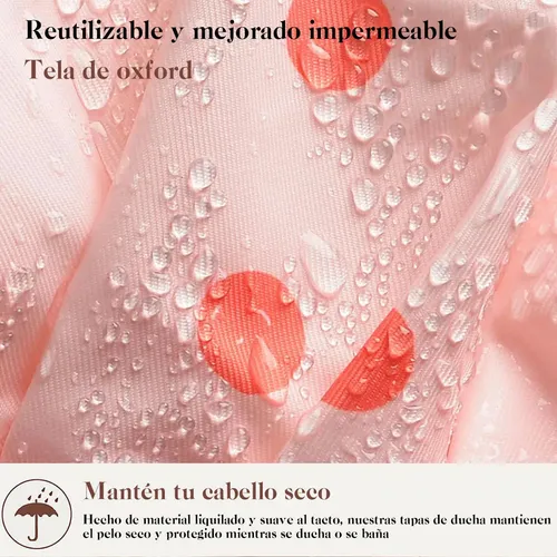 Mh 2 Pcs Gorros De Baño Ducha Impermeable Para Mujer Z Y