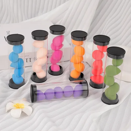 5 Esponjas De Maquillaje Mini Beauty Blender Con Estuches