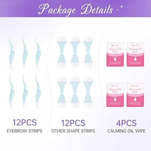 Kit De Tiras De Cera Para Cejas Beauty7 Sensitive, Muy Arque