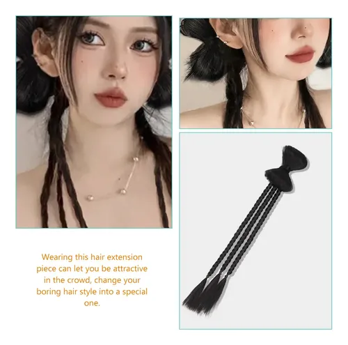Extensión De Coleta Trenzada Con Lazo Y Trenza De Cabello