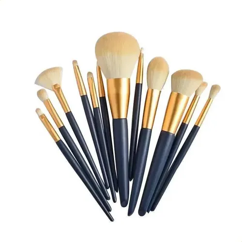 Kit 12 Brochas Suaves Para Polvo Rubor Y Sombras