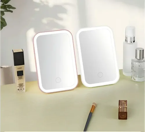 Espejo Maquillaje Luz Led Regulable Usb Recargable Tactil