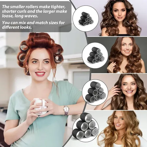 Juego De 50 Rulos Autoadhesivos Tidponra Para Cabello