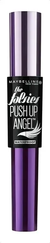 Máscara de pestañas Maybelline The Falsies Push Up Angel waterproof 0.32 fl oz color very black