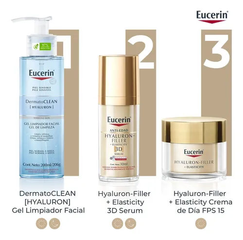 Eucerin HYALURON-FILLER + Elasticity Crema facial antiedad de día FPS 15 50 ml