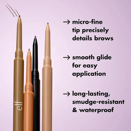 Lápiz Cejas Micro-fino E.l.f. Taupe 1 Mm Resistencia Al