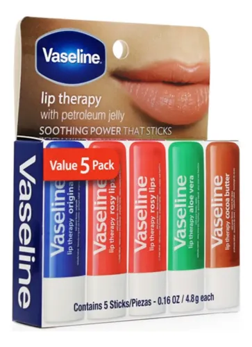 Protector Labial Vaseline Lip Therapy Kit C/5 Unidades