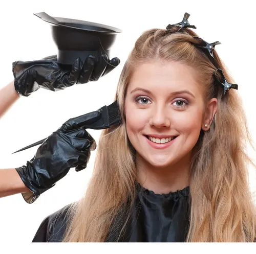 Cepillo Largo Para Teñir El Cabello Lurrose, 3 Unidades, Con Negro
