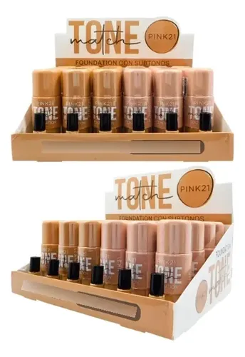 Base Foundation Match Tone Pink21 Subtone Calido O Frio