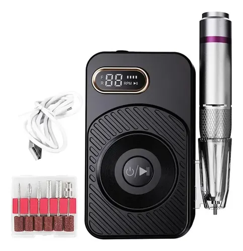 Black Blueque Bq-110 Portable Rechargeable Nail File