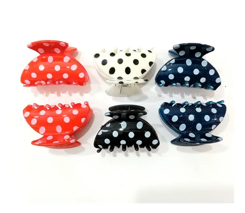 Pack X 6 Hebillas De Pelo Broches Medianos Colores Surtidos