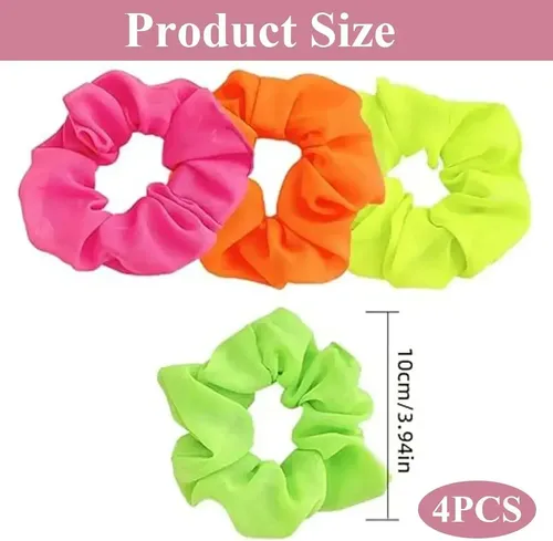 [ Venta Calientecoleteros Neón Para El Pelo De Los Años 80,  Neon Pink, Neon Orange, Neon Green, Neon Yellow