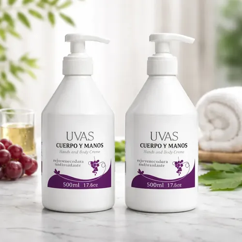 Combo Crema Cuerpo Y Manos 500ml-linea Uvas-