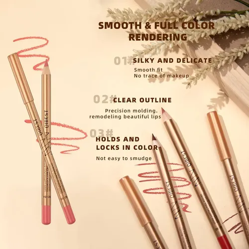 Juego De Delineadores De Labios De 12 Colores,