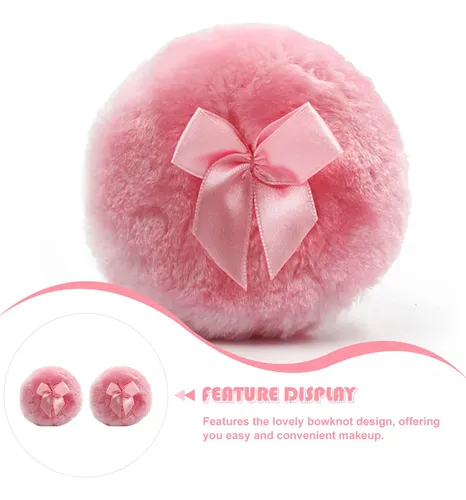 Polvo Corporal Puff Pink Bowknot Powder Fluffy Powder, Bhjh