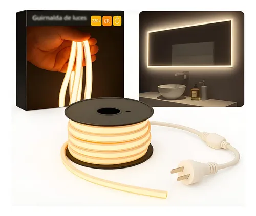 5mt Luces Led Para Atras De Espejos Directo A 220 Sin Fuente