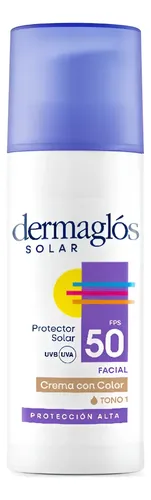 Dermaglos Protector Solar Facial Fps 50 Crema 50 Gr Tono 1