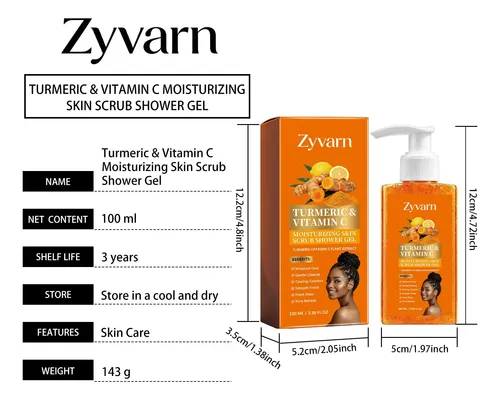 Gel Exfoliante Con Cúrcuma Y Vitamina C Corporal