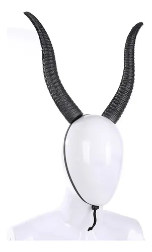 Diadema De Cuerno De Antílope Negro Para Disfraz Y Maquillaj