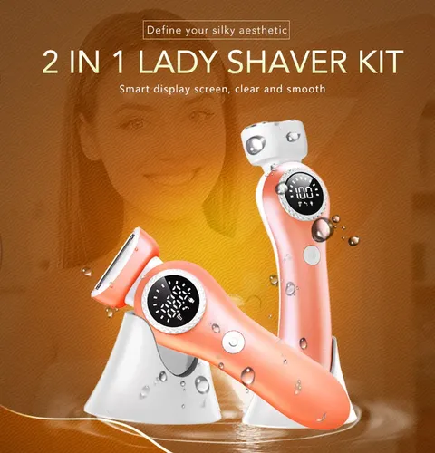 Afeitadora Eléctrica For Mujer Con 2 Cabezales