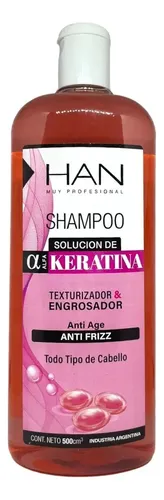 Combo Han Shampoo + Acondicionador Keratina Engrosador 500ml