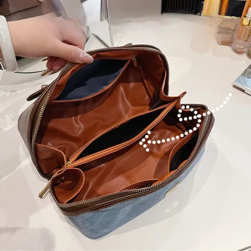 Bolsa Almohada China Gran Cap Maquillaje Aseo 2en1 Portátil