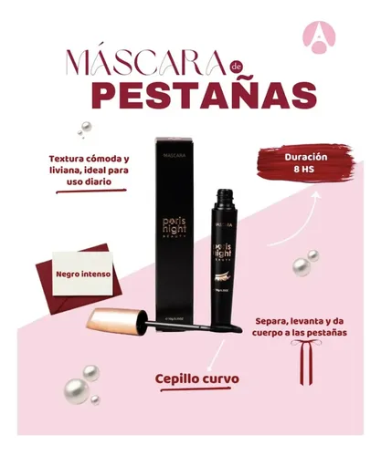 Máscara De Pestañas Negro Intenso Más Delineador Ojos Fino