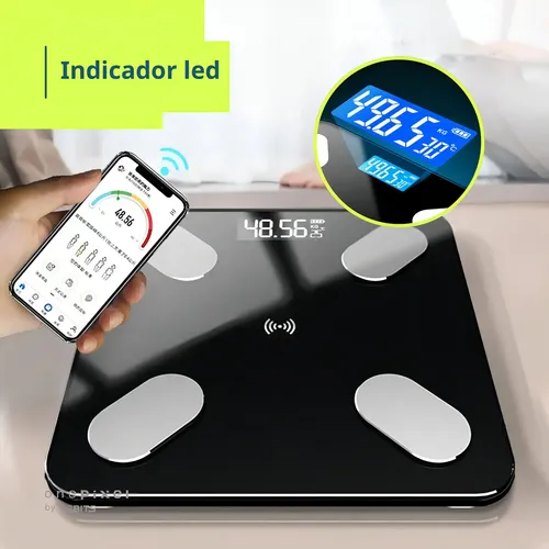 L Báscula Digital One Pixel Vidrio Bluetooth App 180kg L
