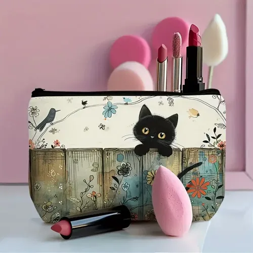 F Bolsa De Maquillaje Floral For Mujer De Gran Capacidad F